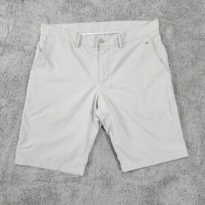 J Lindeberg Golf Shorts Mens Size 33 Beige Lightweight Stretch Performance 11"